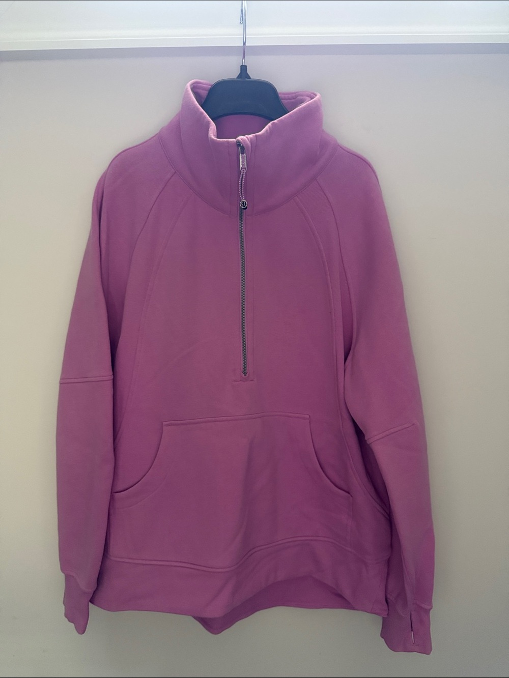 lululemon athletica Half-Zip Funnel Neck Pullover (oversized) - pink - size M/L